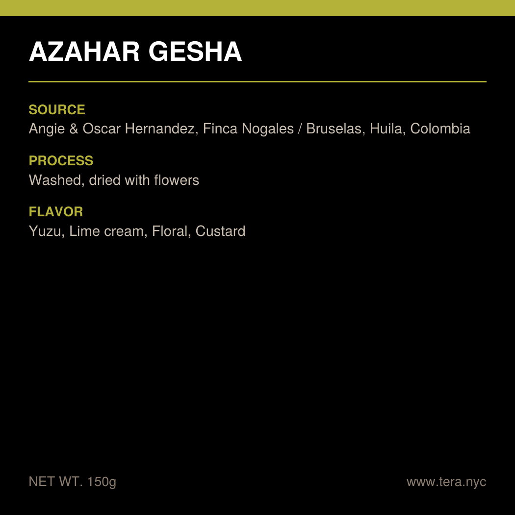 Colombia Huila Finca Nogales Azahar Perfume Gesha Washed
