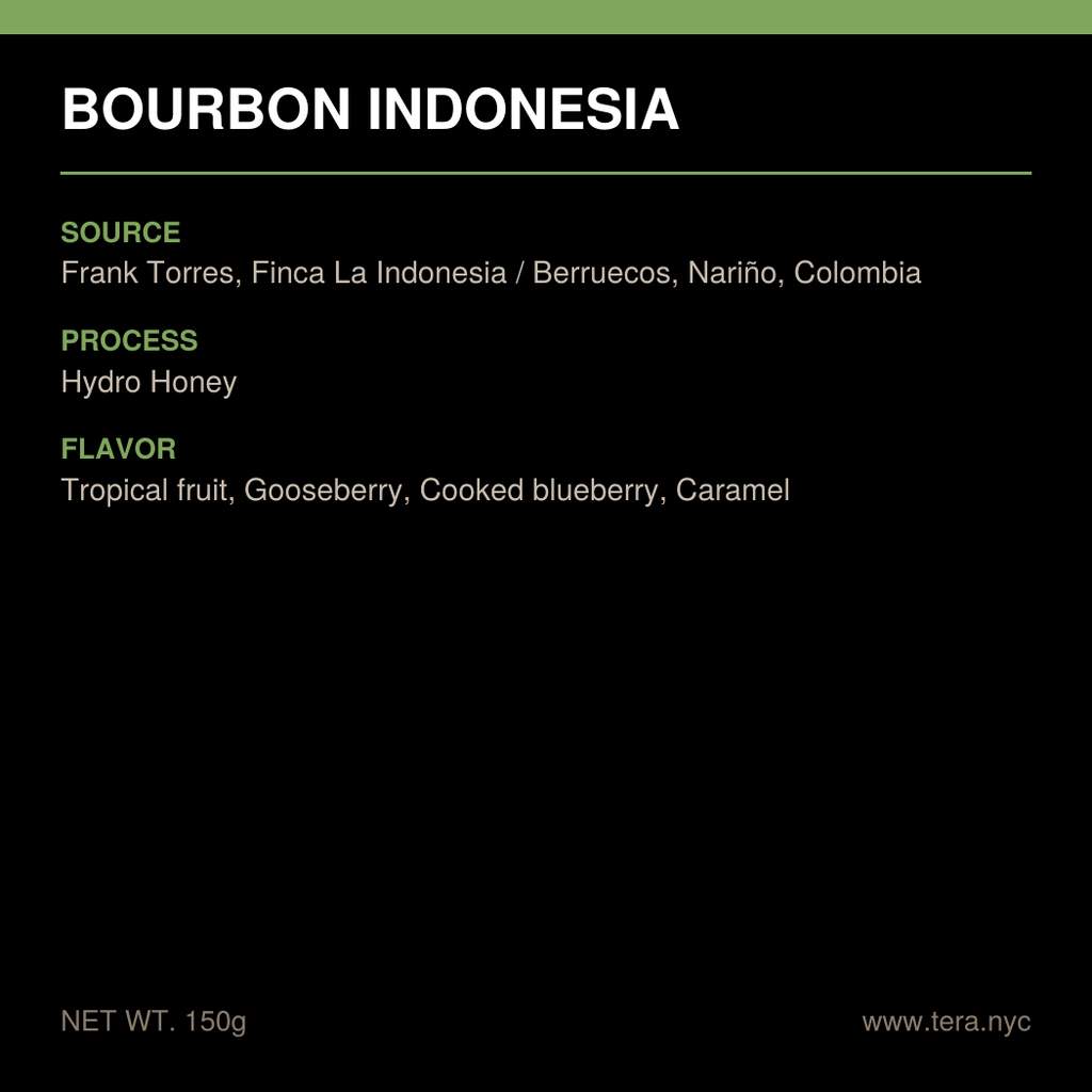Colombia Nariño Finca La Indonesia Pink Bourbon Hydro Honey