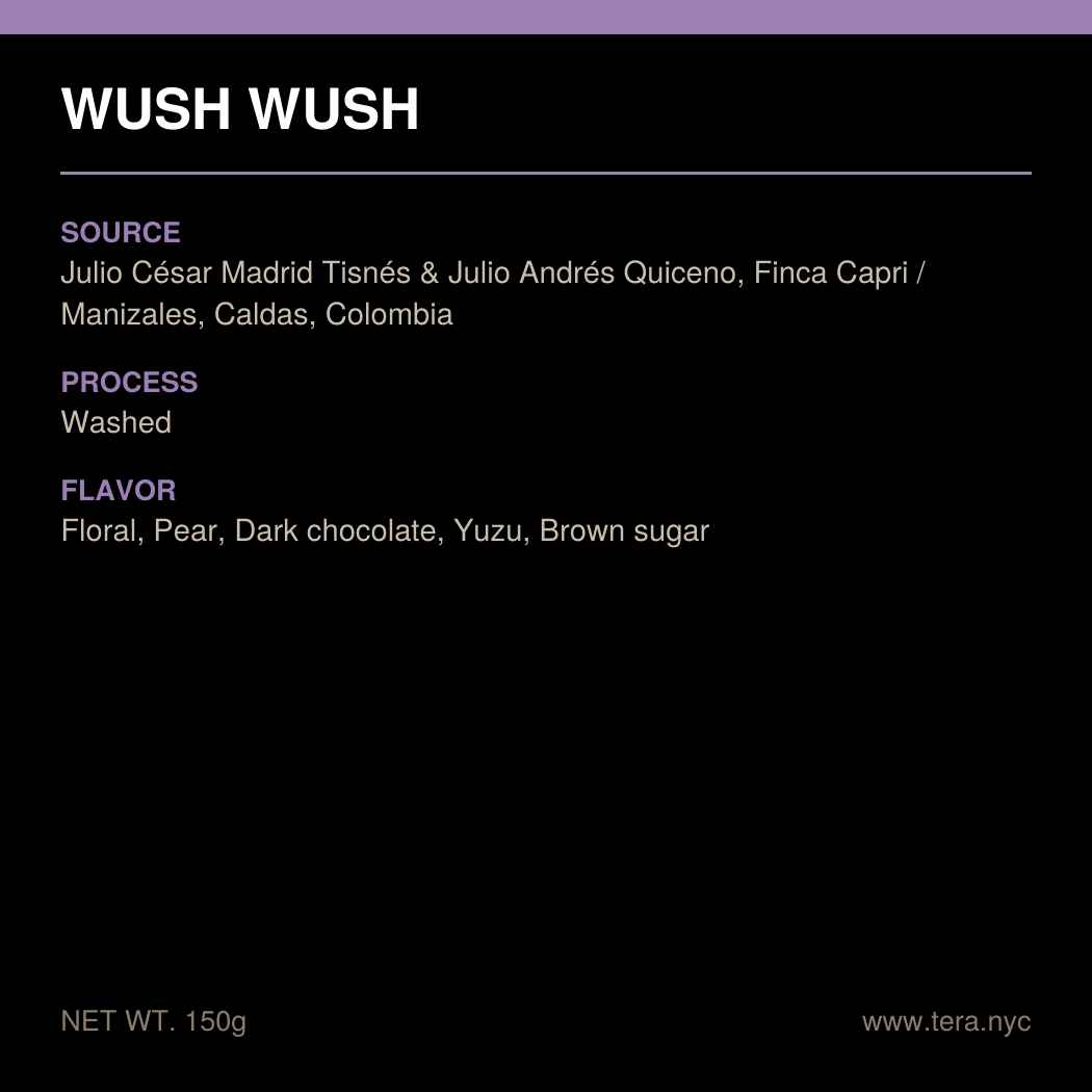 Colombia Caldas Finca Capri Wush Wush Washed